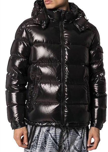 

fashion winter man and women down coat homme outerwear hooded down jacket windproof waterproof jackets doudoune homme, Black