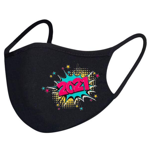 

fashion disposable mask 2021 happy new year design breathable face protection with elastic ear loops comfortable