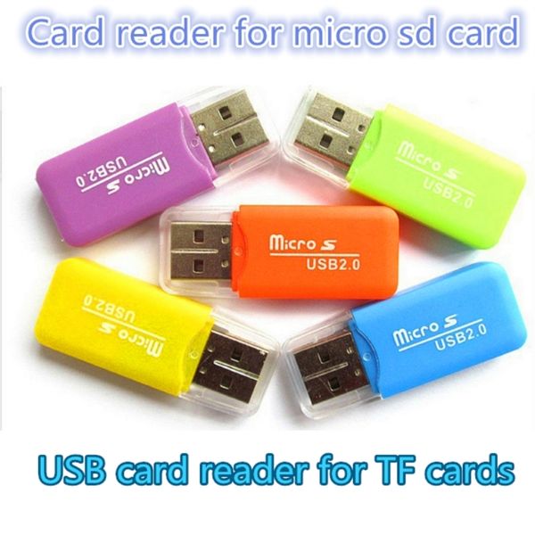 

mini usb2.0 card reader for micro sd card tf card adapter plug and play hub adapter for pc mp3 mp4 player tablet