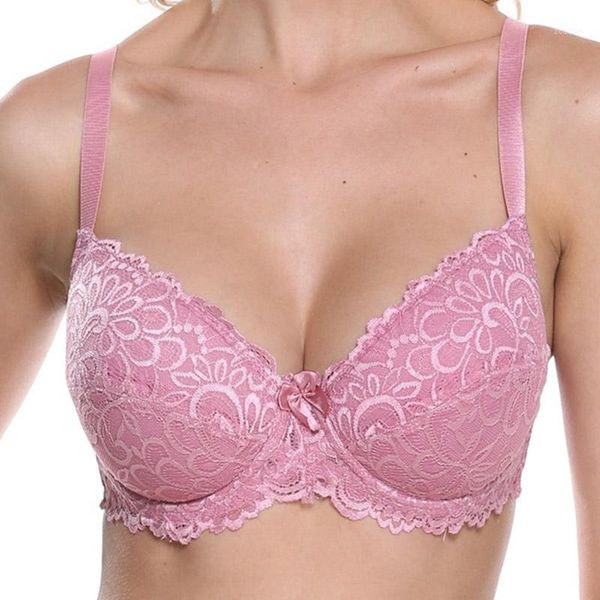 

lace bras for women underwire cotton lined floral underwear bralette plus size bra 34 36 38 40 42 44 c d dd e cup1, Red;black