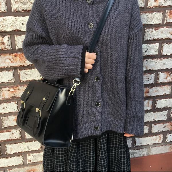 

fashion large quality leather female shoulder bag vintage ladies pu leather tote bags simple all match solid colour handbags