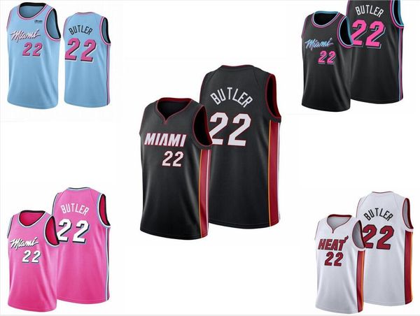 

men miami heat jimmy butler basketball players on the court basketball jerseys;the swing man sews a basketball jersey, Black;red