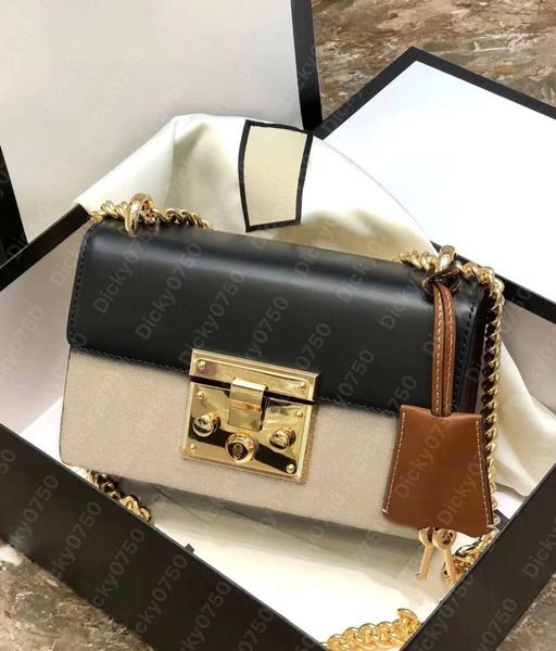 

shoulder bag designer handbags padlock embossed classic chain purse vintage flap clutch handbag for women bags leather messenger embossing w
