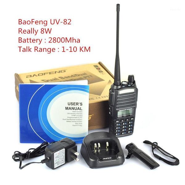 

baofeng uv-82 walkie talkie authorized 8w dual band 128 channels handy hunting radio receiver with headfone1