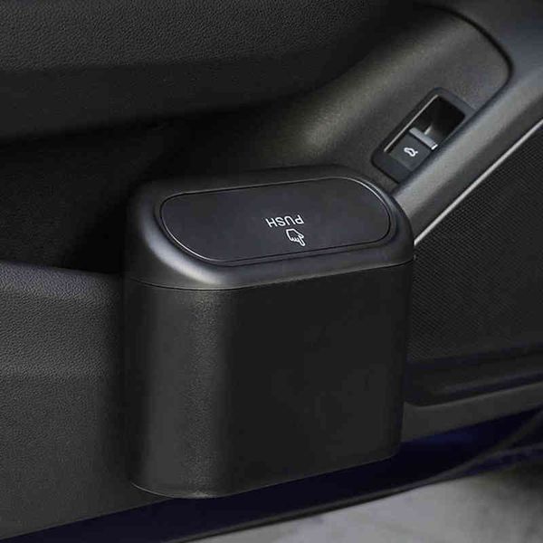 

car trash can garbage flip lid dustbin dust case storage box auto stowing tidying can automotive interior hanging trash w220312