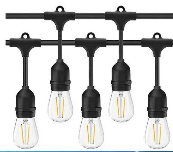 

ip65 15m commercial grade led string lights s14 led retro edison filament bulb eu connectable wedding holiday lighting garland