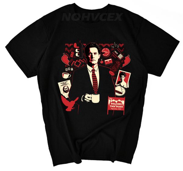 

twin peaks t shirt men print t-shirts short sleeve sport hooded sweatshirt hoodie