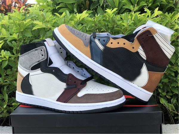 

2020 released travis scott x 1s high og ts sp 1 mens basketball shoes sail dark mocha university outdoor sneakers sports size 40-46