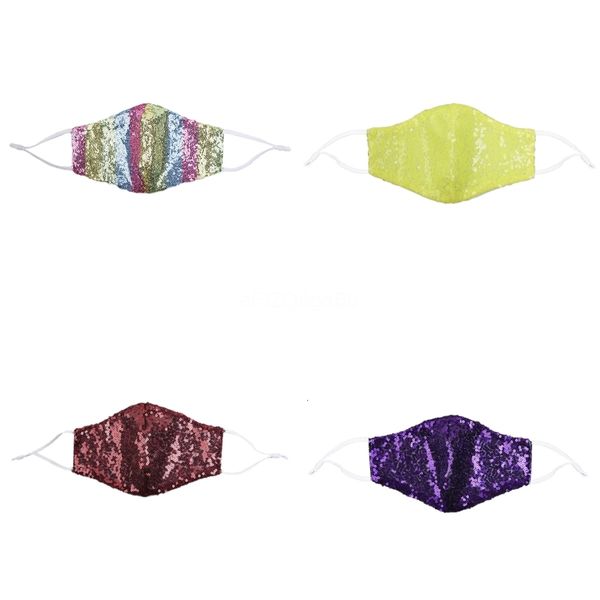 

13style sequin face earloop protective masks summer sunscreen mask anti dust mouth cover fashion glitter designer mask#182