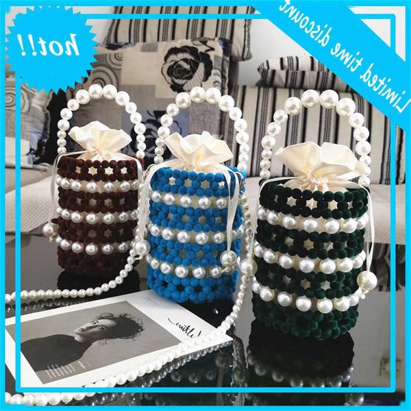 

pearl pack water bucket autumn and winter womens custom fashion handbags shoulder bags 2021 party lady gift wholesale 4 color crossbody