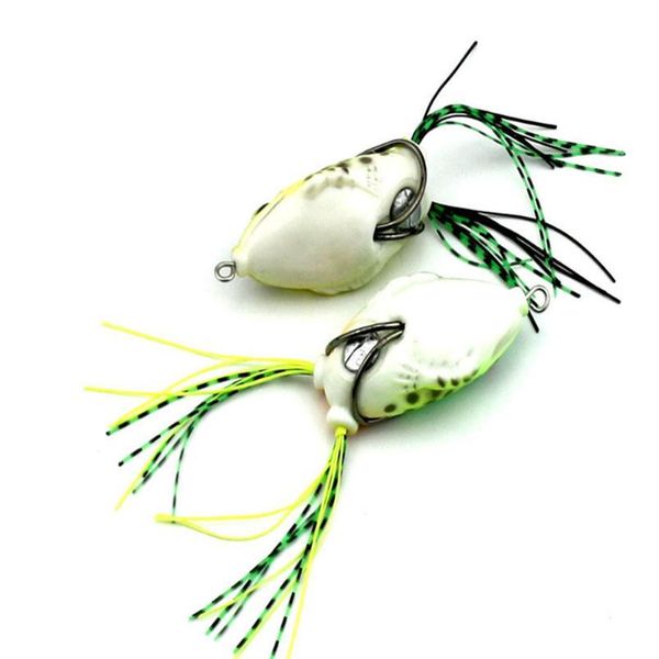 

1pcs 6cm 12g soft frog snakehead fishing lures double hooks water plastic ray frog artificial soft bass bait fishin qylaqu