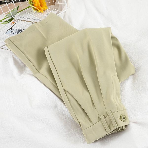 

qiu dong han edition loose black trousers female new mop trousers wide-legged drape tall waist straight slacks, Black;white