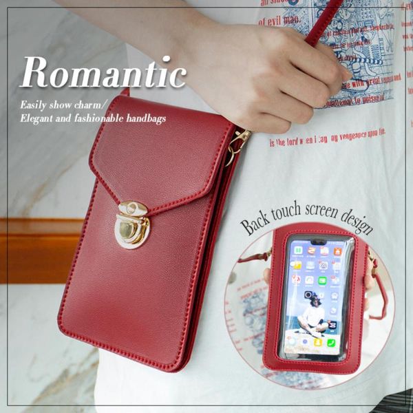 

touchable pu leather change bag mobile phone bag case for iphone 11 pro max xs x samsung s9 huawei pocket outdoor arm