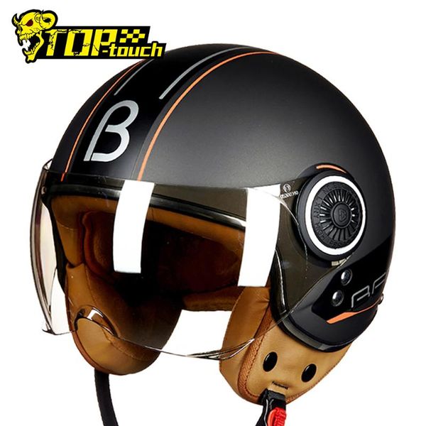 

beon retro vintage motorcycle helmet men women motocross helmet open face scooter biker motorbike racing riding