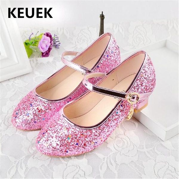 

new children performance shoes girls princess comfortable toddler leather shoes kids student crystal high heels 03 qyldsa infant2005, Black