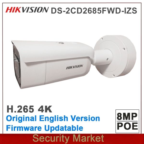 

ds-2cd2685fwd-izs 8mp poe cctv camera h.265 ir 50m vari-focal 2.8-12mm bullet ip camera video surveillance