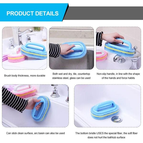 

with sponge decontamination fiber cleaning toilet tile brush bath cotton kitchen handle bathroom bbykiu lipper