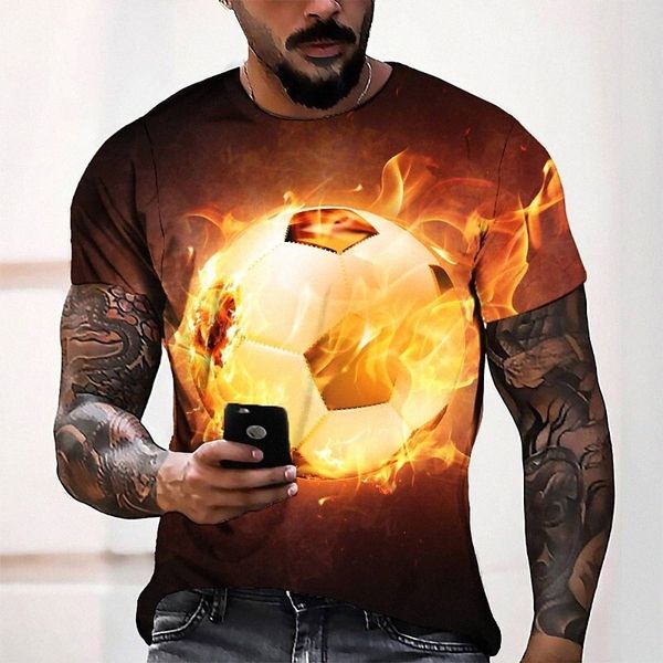

men's tee t shirt 3d print graphic round neck casual daily 3d print short sleeve fashion designer cool comfortable orange l29h#, White;black