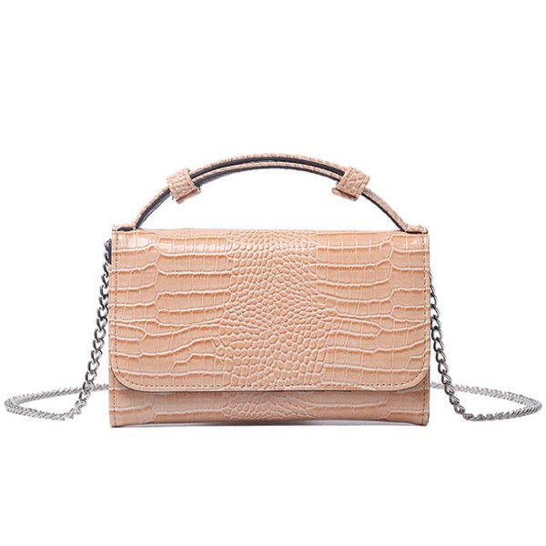 

fashion style crocodile pattern genuine leather handbags for women designer chain shoulder bag female crossbody bags clutch bag