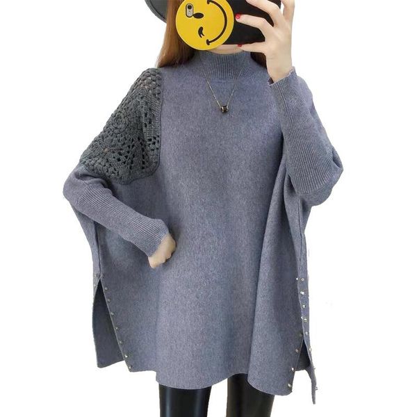 

новые поступления 2018 зимние теплые пончо для женщин ladies сгущает бланке hollow solid vintage шали и палантины high вырез stock jllpat, Blue;gray