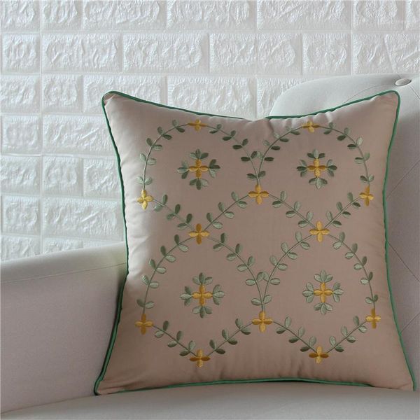 

cushion/decorative pillow 45cm geometric floral cotton embroidered case cushion cover sofa lumbar chair backrest pillowcase1