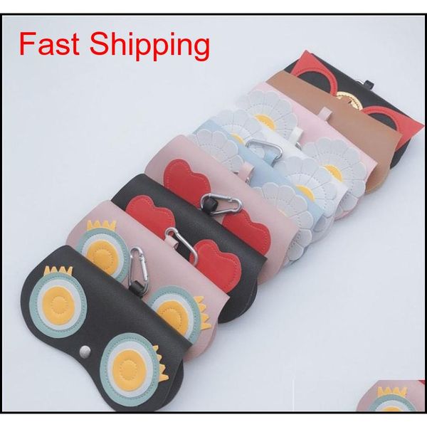 

ins super sunglasses bag portable fashion glasses case cute sun glasses protective cover pu le qyljld dh_seller2010