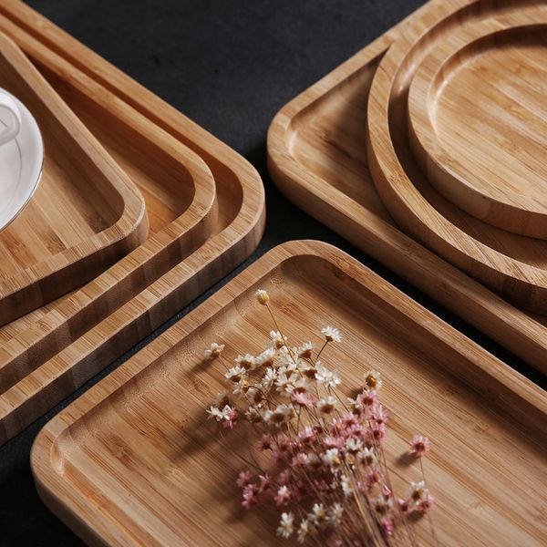 

wooden bamboo household wood japanese dinner plate tea tray q0108