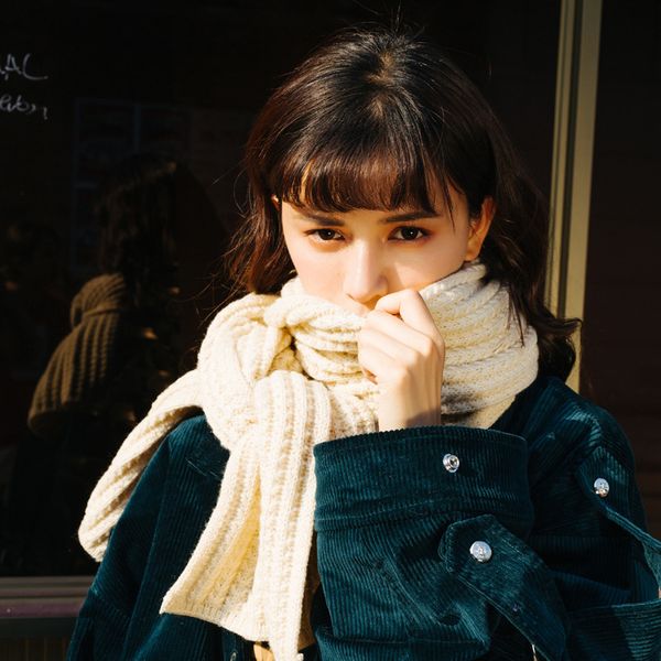 

осень женщины длинный шарф вязание женщин и зимы толстые вязаная теплый шарф девушки шали толстые теплые обертывания аксессуары, Blue;gray