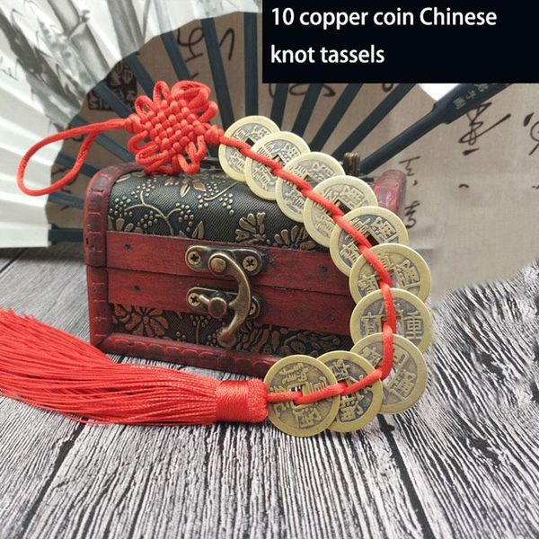 

12pc vintage tassel chinese knot tassels ancient coins decor tassel pendant diy chinese characteristics gift ornaments wholesale h jlluie