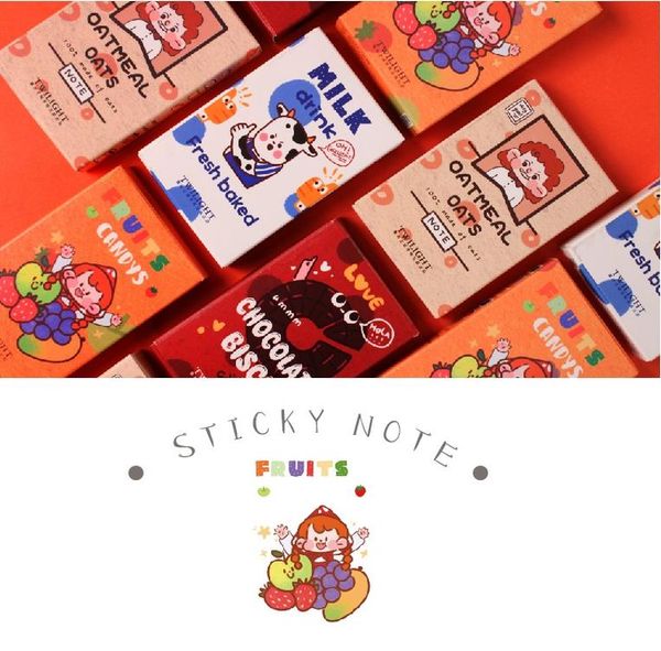 

4 pack lot snackism memo note chocolate biscuit milk drink paper notes decoration stationery items office school supplies fm368 bbymxq
