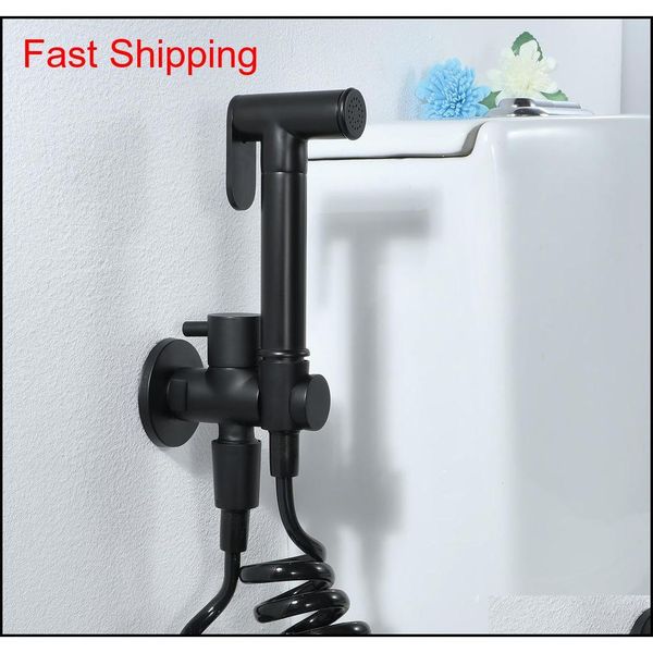 

black bidet faucets toilet spray faucet shower sprayer wc 1.5m telephone telescopic hose wall mounted brass ba qylxqn toys2010