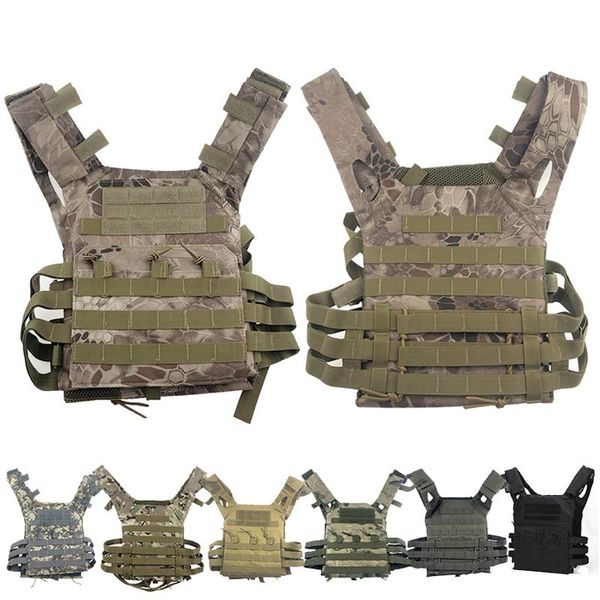 

hunting jackets tactical vest for molle combat assault plate carrier chest rig cs outdoor clothing jpc, Camo;black