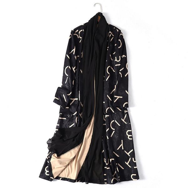 

spring 2020 new fashionable suede coat long trench coat 1031, Tan;black