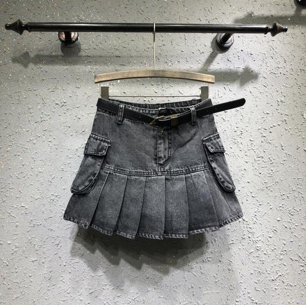 

plus-size women will see blue 2021 high-to-line waistband mini lady from office pleated skirt p2285 jeans ze2t, Black