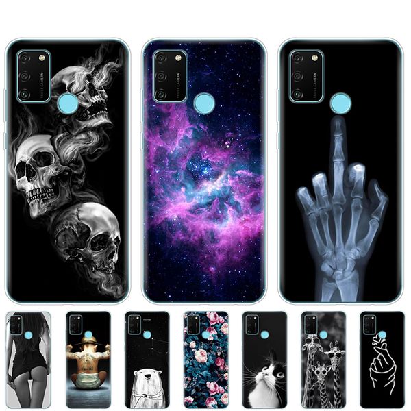 

silicon for case 6.3" soft tpu phone cover on huawei honor 9a 9 a moa-lx9n back bag protective coque funda shell