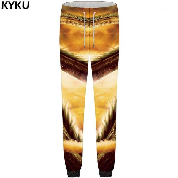 

kyku pants men yellow joggers trousers baggy straight cloud 3d britches fashion fitness mens sweatpants 2018 new1, Black