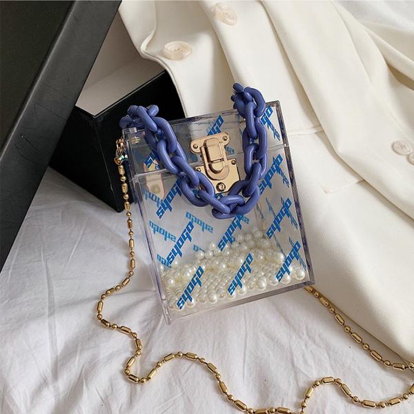 

transparent bags for women crossbody bag mini candy color acrylic chain bag make up designer handbags sac femme 2020