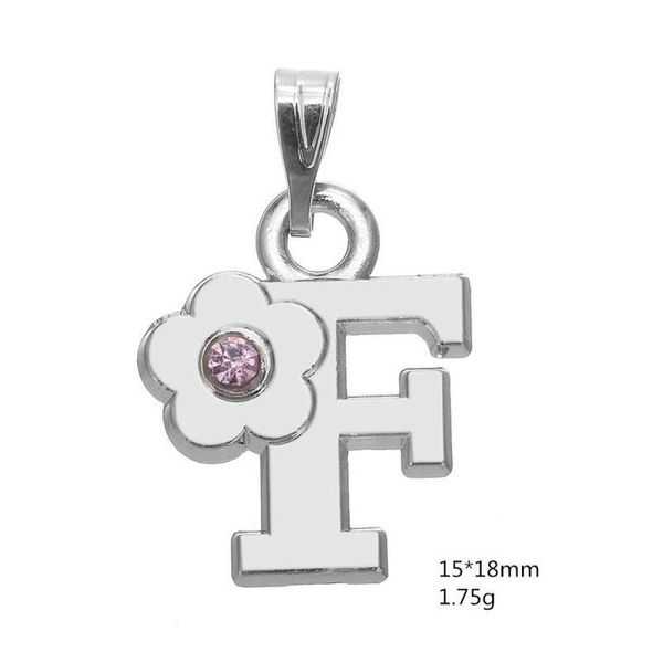 

fashion initial letter charms a-z metal silver plated crystal initial charm pendant for bracelet sqcpfj homes2007, Bronze;silver