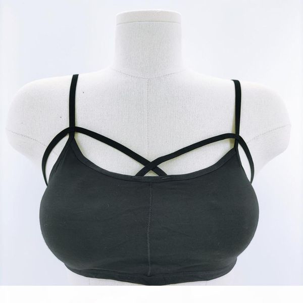 

qualitynew women cut out white bra bustier crop bralette strappy crochet cropped blusas bandage halter tank camisole, Red;black