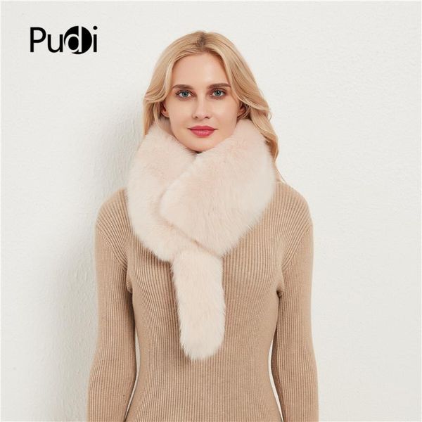 

scarves pudi women natural fur scarf ring collar 2021 ins winter lady female warm real rings sf007, Blue;gray