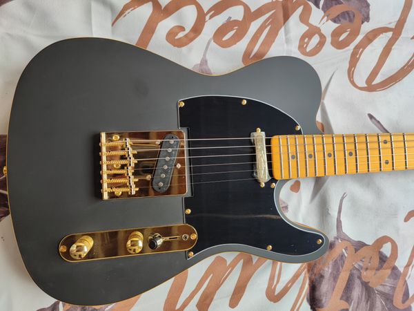 

black ebony tuning fork electric guitar package