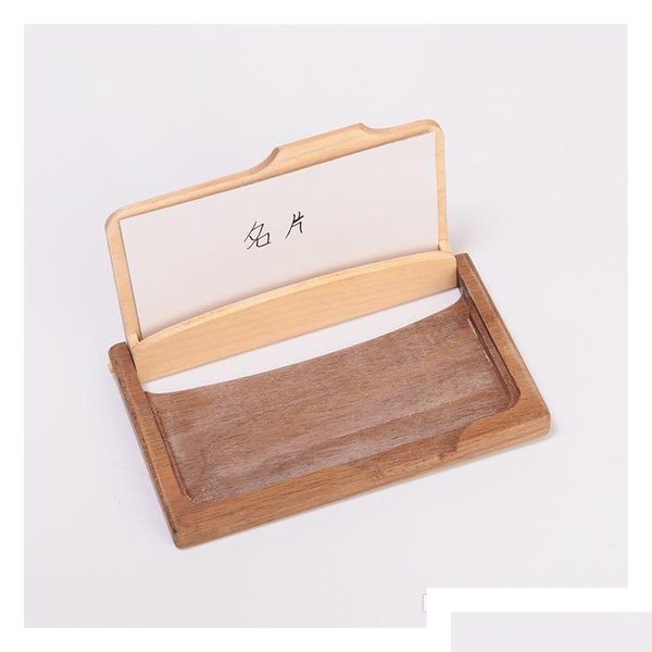 

wooden business card holder creative fashion high grade solid wood multi function storage box gift for friends sqcunv ppshop01