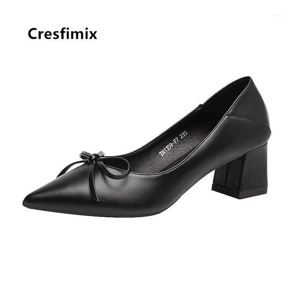 

cresfimix szpilki damskie women fashion black bow tie office high heels ladies office heel shoes & pumps a90911