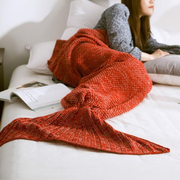 

tail blanket crochet for super soft 4 seasons fish knitted blankets sofa jf141