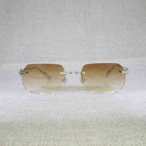 

fine accessories ancient rimless square sunglasses men oculos new lens shape shade metal frame clear glasses for reading gafas women outdoor, White;black