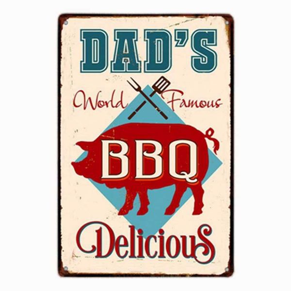 

sign bar decor plaque dog bbq tin vintage poster decoration plates 20x30cm decorative club metal home bbyhxm lipper
