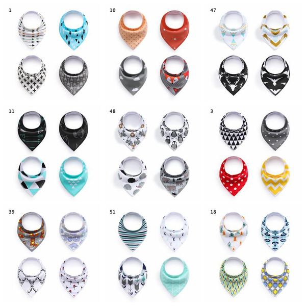 

baby bandana drool bibs baby burp cloths waterproof triangle bibs newborn cartoon print saliva towel cotton kids feeding bib