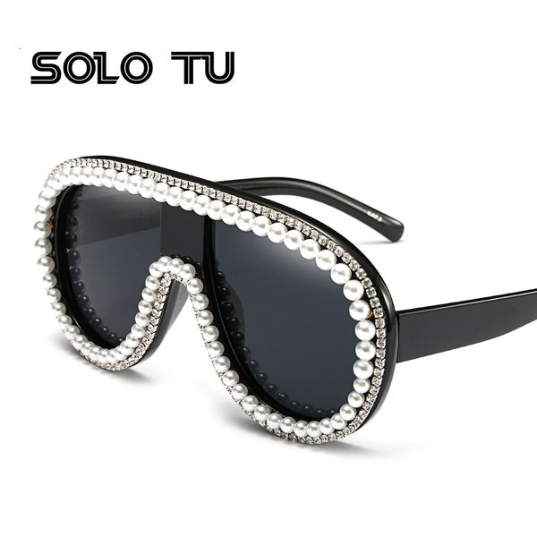 

fashion sunglasses women jewelry rhinestone decoration oversize sunglasses vintage shades eyewear gafas de sol, White;black
