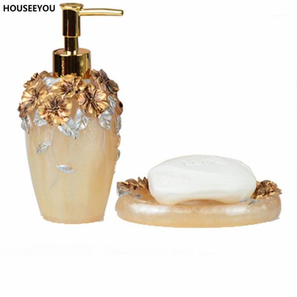 

bath accessory set 3d romantic bathroom accessories champagne pink pearl white soap holder box liquid dispenser sets craft gift 2pcs/set1