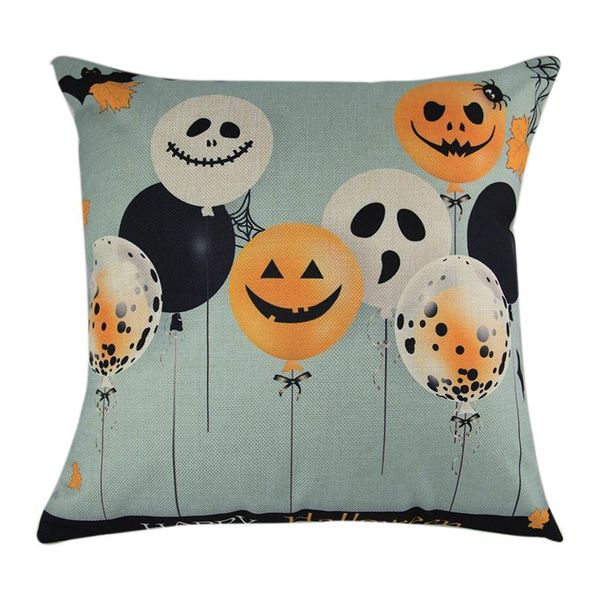 

halloween party decorative pillow cover sofa cushion cover pumpkin ghost balloon print pillow case 18x18inch cushion cover vt0570